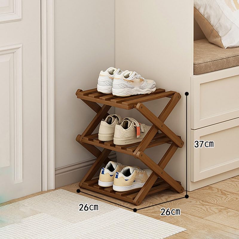 Shoes Rack for Front Door, Space Saving Wooden Organizer, 3 Layers - view 2