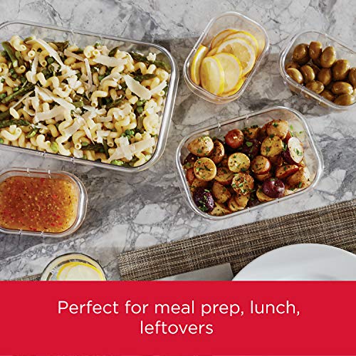 Brilliance Food Storage Containers with Lids, Airtight, for Lunch, Meal Prep, and Leftovers, Set of 3 with Removable Trays | Large 9.6 Cup Container - view 4