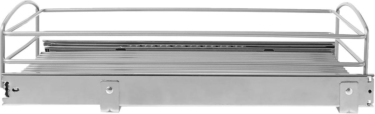 RS-MUB-14-FN 5 in. H x 15 in. W x 20 in. D Multi-Use Basket Silver Pull Out Cabinet Organizer, Frosted Nickel - view 3