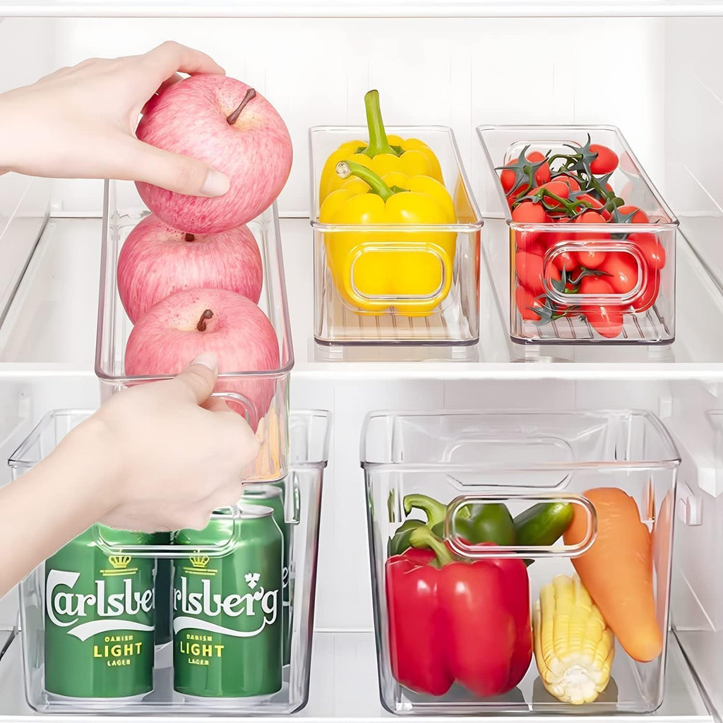 Set of 8 pantry organizers and storage, Clear Plastic Storage Bins for Kitchen Organization, Freezer Storage, Home Edit Containers - view 5