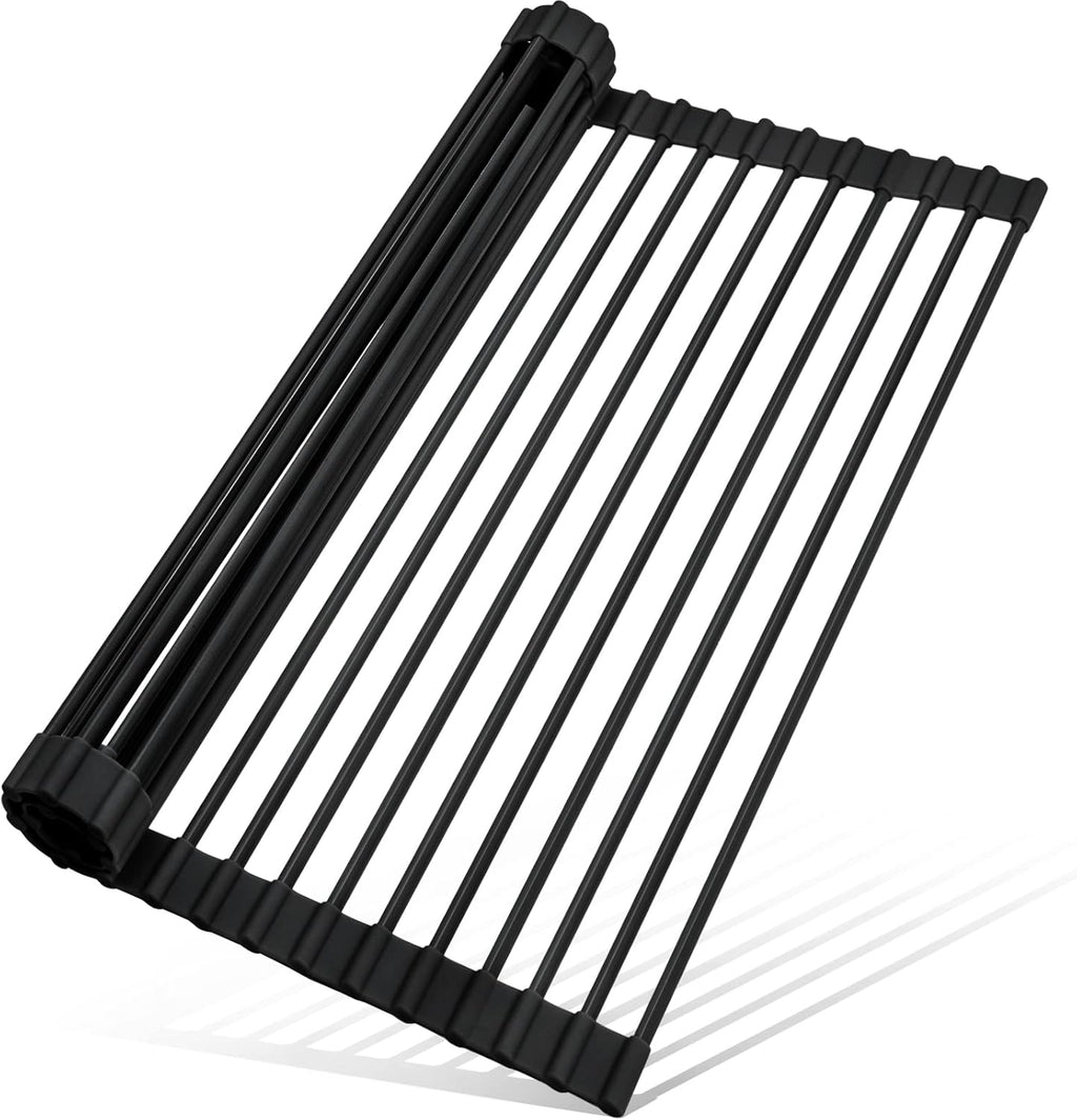 Triangle Roll Up Dish Drying Rack Over The Sink, 2025 Anti-Rust Sink Drying Rack with Full Silicone Wrapped for Top of Corner, Anti-Slip Organizer for Kitchen - view 6