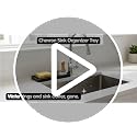 Silicone Sink Organizer Tray, Rectangular, Modern Style, Heat Safe, Dishwasher Safe, for Bathroom and Kitchen Organization (Mocha, 12"x4", Chevron Pattern) - view 7