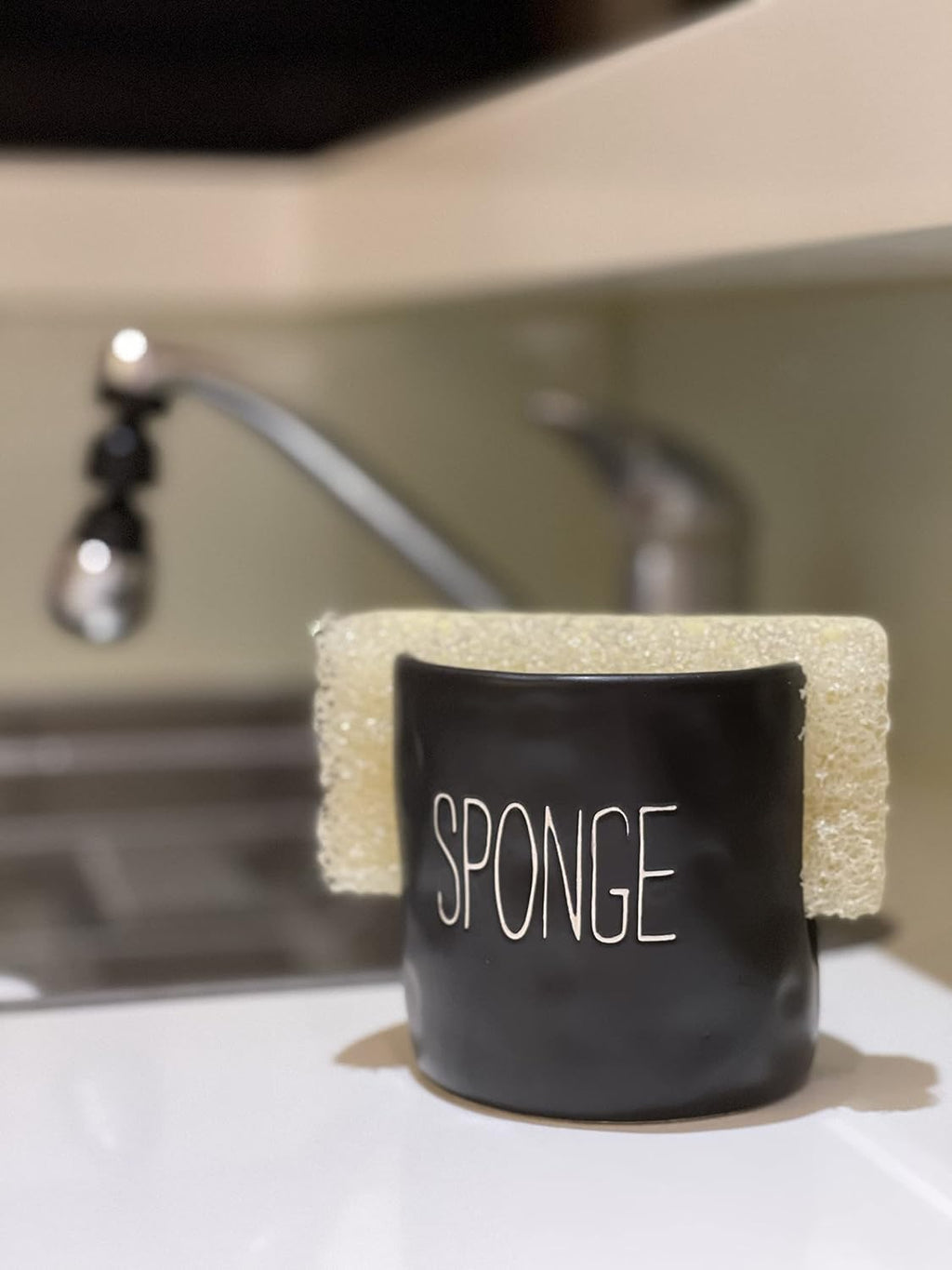 Kitchen dish bistro sponge holder caddy, black - view 4