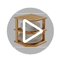 Plate Organizer for Cabinet, Bamboo Corner Shelf, Dish & Bread Organizer, Spice Rack, Kitchen Bathroom Countertop Storage Organization Space Saver - view 7