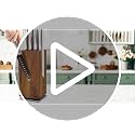 Magnetic knife block without knives 360° rotatable knife holder stand - view 7