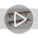 Long Wall Shelves, 31.5Inch Wooden Wall Mounted Shelves, Set of 2 - view 6