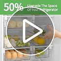 Refrigerator Organizer Bins, Clear Plastic Fridge Drawer With Handle Pull Out Fridge Drawer Organizer Under Shelf Drawer For Cheese, Deli Meat, Drinks, Fruit, Vegetable, Heavy Duty-M - view 7