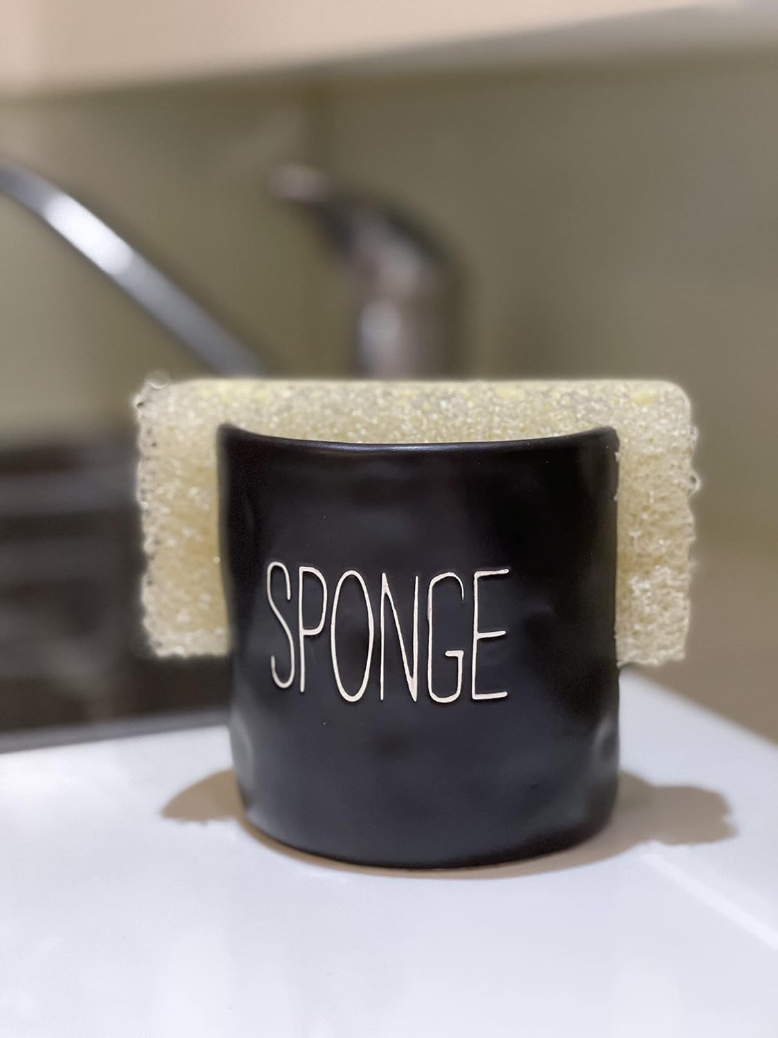Kitchen dish bistro sponge holder caddy, black - view 3