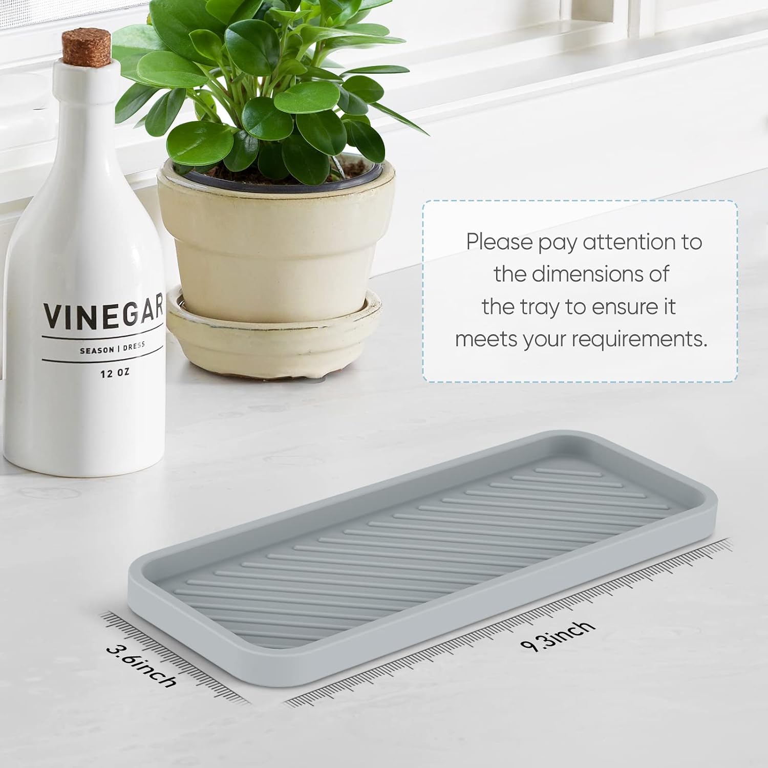 Kitchen sink organizer tray, 2 pack silicone sponge holder for sink bathroom, silicone soap/sink/drip tray, small mats for kitchen counter, soap dish tray for dispenser bottle, dishwashing accessories - view 8