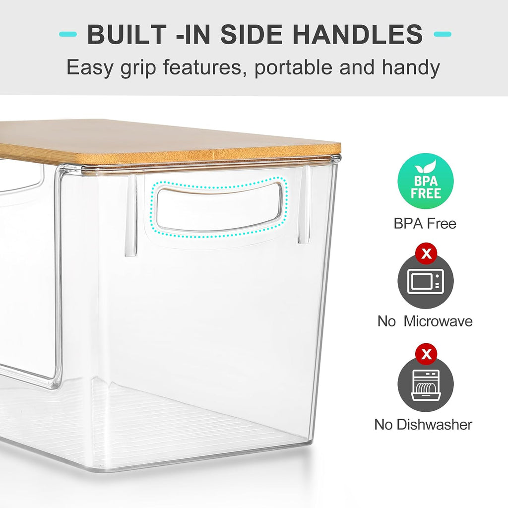 Pantry Organizers Storage, 2 Pack Large Clear Storage Bins for Onion, Potato, Garlic, Canned Food, Organizer Bins for Under Sink, Kitchen, Countertop, Bathroom - view 8