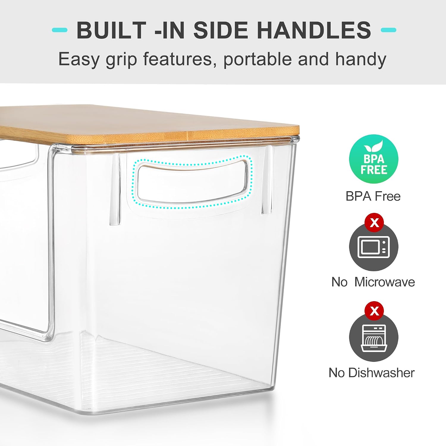 Pantry Organizers Storage, 2 Pack Large Clear Storage Bins for Onion, Potato, Garlic, Canned Food, Organizer Bins for Under Sink, Kitchen, Countertop, Bathroom - view 8