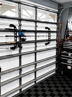Cobra Storage Garage Door Storage Rack - 21" Black ABS Plastic Fishing Rod Holder - Ultimate Garage Organization for Fishing Gear and Equipment, Saltwater Fishing Gear (1 Pack)