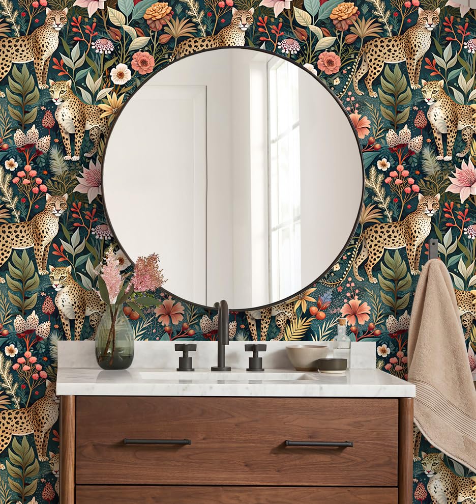 Jungle Cheetah Peel and Stick Wallpaper Animal 17.3in x 32.8ft - view 5