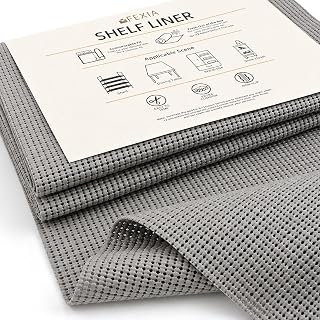 FEXIA Non-Slip Shelf Liner for Kitchen, 12IN x 20FT, Dark Gray