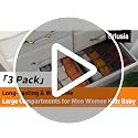3 Pack Sock Underwear Drawer Organizer Dividers, 64 Cell Fabric Foldable Dresser Organizer for Closet Organizers and Storage Boxes for Organizing Socks, Underwear, Ties (16+24+24 Cell, Gray) - view 7