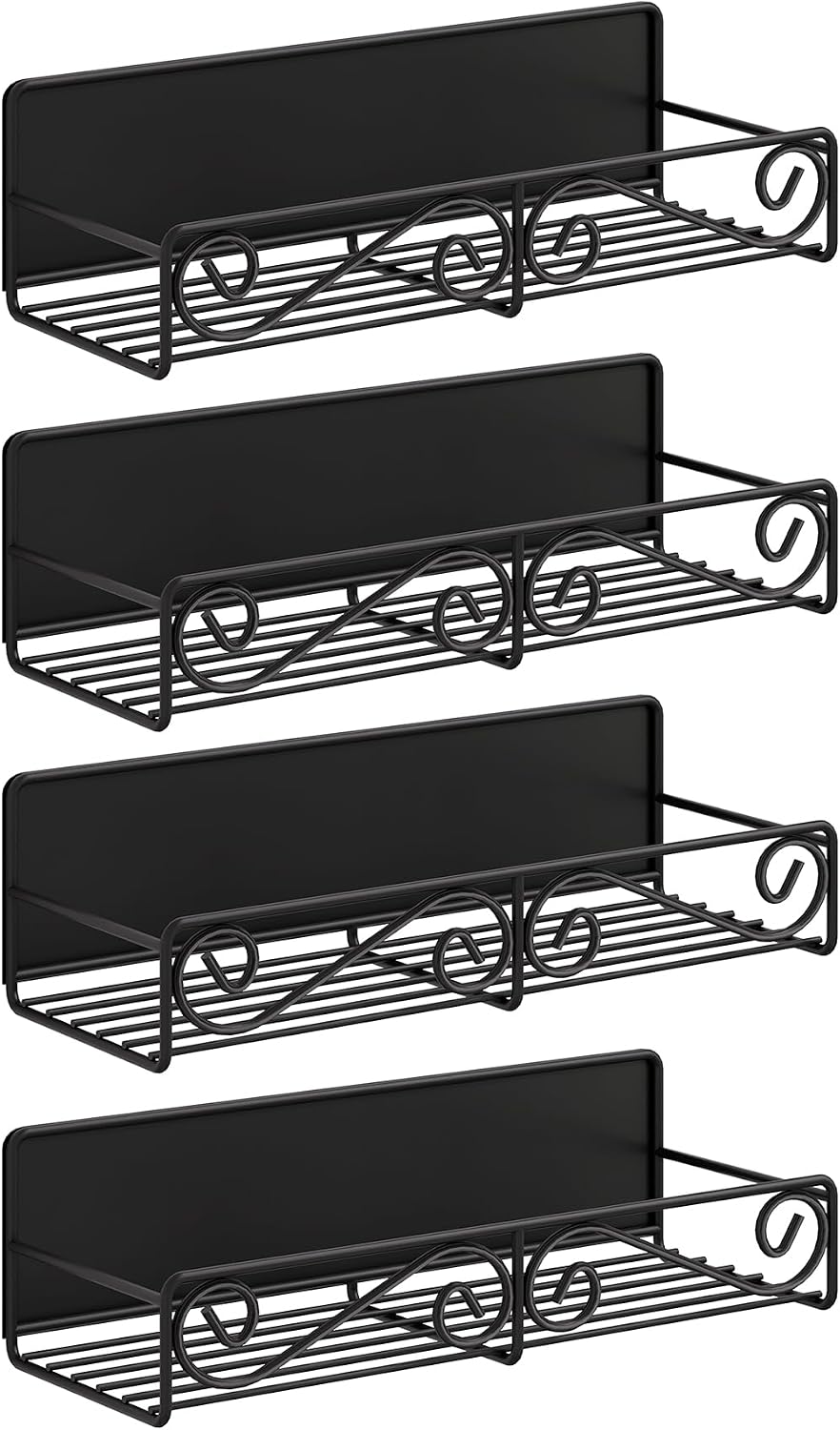 2 Pack Magnetic Spice Rack, Easy to Install on The Side of Refrigerator/Space Saving Kitchen Organization Shelf Organizer for Cabinet - view 8