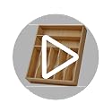 Bamboo Kitchen Drawer Organizer, 13 Inch Silverware Utensil Tray Holder, Extra Deep Grooved Drawer Divider, 7 Slots Total Bamboo Wood Caddy for Flatware Cutlery Knives, Forks, Spoons - view 7