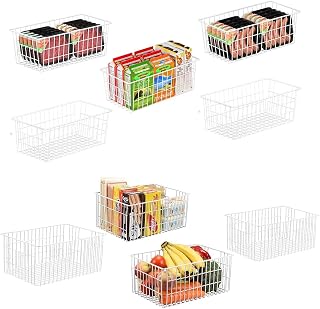 Orgneas Freezer Organizer Bins for Upright Freezer Bundles 2 Different Sizes