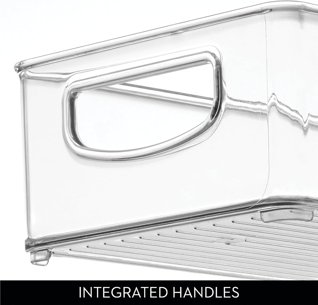 Slim Extra Long Clear Storage Bin, 2-Pack | Narrow, Stackable, Kitchen or Pantry Organizer - view 8