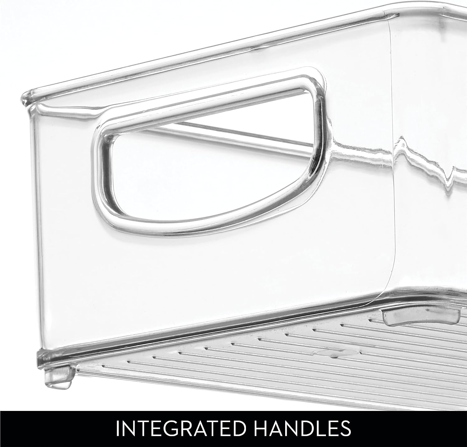 Slim Extra Long Clear Storage Bin, 2-Pack | Narrow, Stackable, Kitchen or Pantry Organizer - view 8