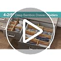 4.4" High Drawer Dividers with Inserts, Bamboo Drawer Dividers for Clothes, Expandable from 12-17.5", Adjustable drawer organizer for Bedroom, Kitchen & Office, 4 Dividers with 8 Insert. - view 7