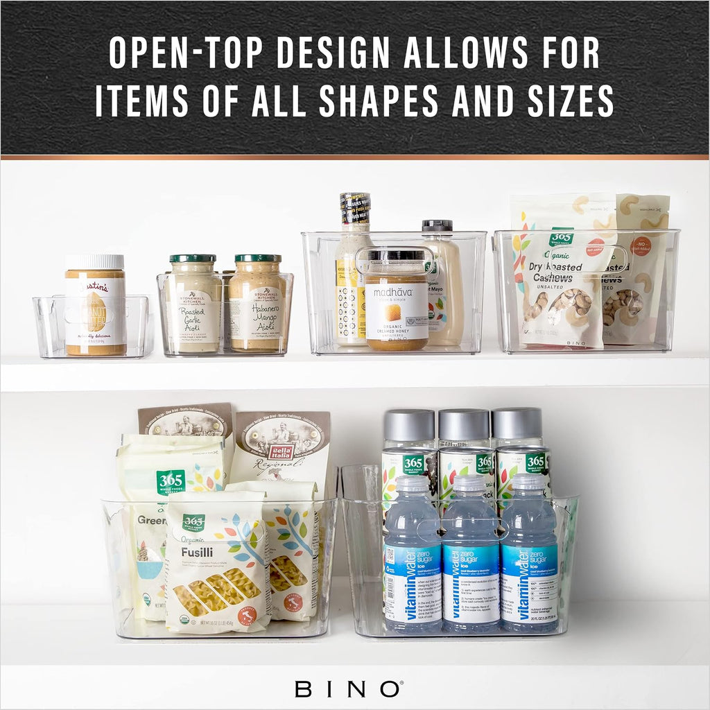 BINO | Plastic Organizer Bins, Small - 4 Pack | The SOHO Collection | Multi-Use Plastic Bin | Pantry & Freezer Organizer Bin | Storage Containers | Bins for Home & Kitchen Org - view 4