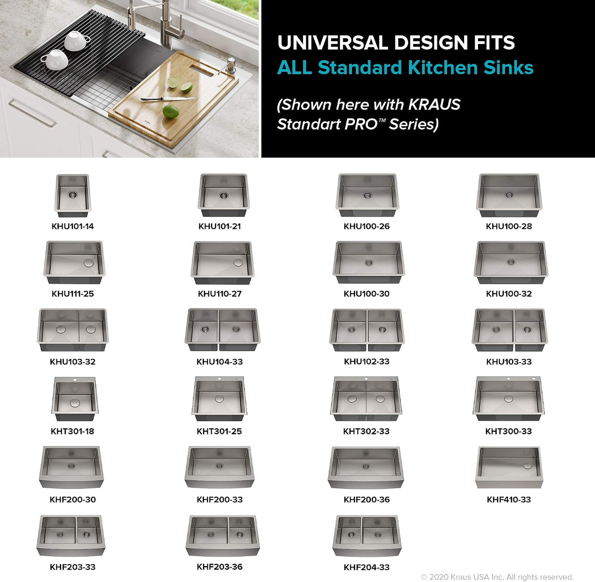 Kraus Multipurpose Over-Sink Roll-Up Dish Drying Rack, Colander and Trivet in Dark Grey, KRM-10DG - view 5