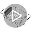 Expandable Multifunctional Dish Drying Rack, Over The Sink, in Sink Or On Counter Dish Drainer Basket Organizer Shelf with Removable Grey Utensil Silverware Holder, Rustproof Stainless Steel - view 7