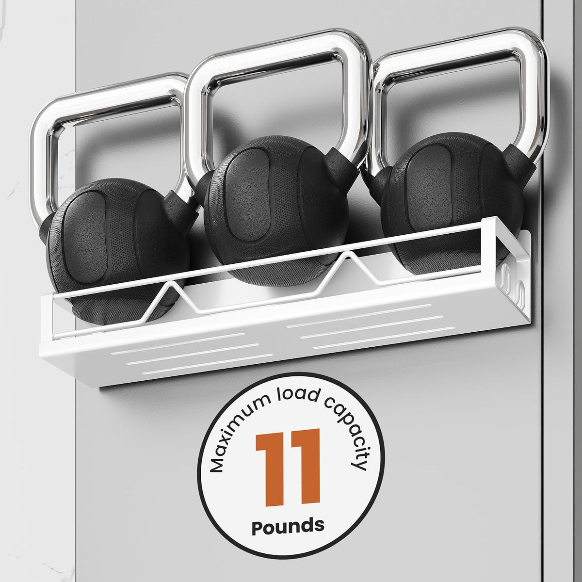 16.9 inch wide large capacity magnetic spice rack for refrigerator, 4 pack metal fridge shelf magnetic basket magnetic fridge shelf magnetic shelves for fridge (white) - view 5