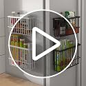 2 Piece Kitchen Cabinet Door Storage Box,Self Adhesive Wall Mounted Storage Boxes,Wardrobe/Bathroom/Refrigerator Small Items Organizer Storage Box (Black) - view 7