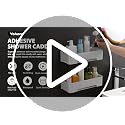Adhesive Shower Caddy Shelf for Bathroom Wall Plastic Shampoo Holder for Shower Storage Organizer Caddy Basket White - view 7