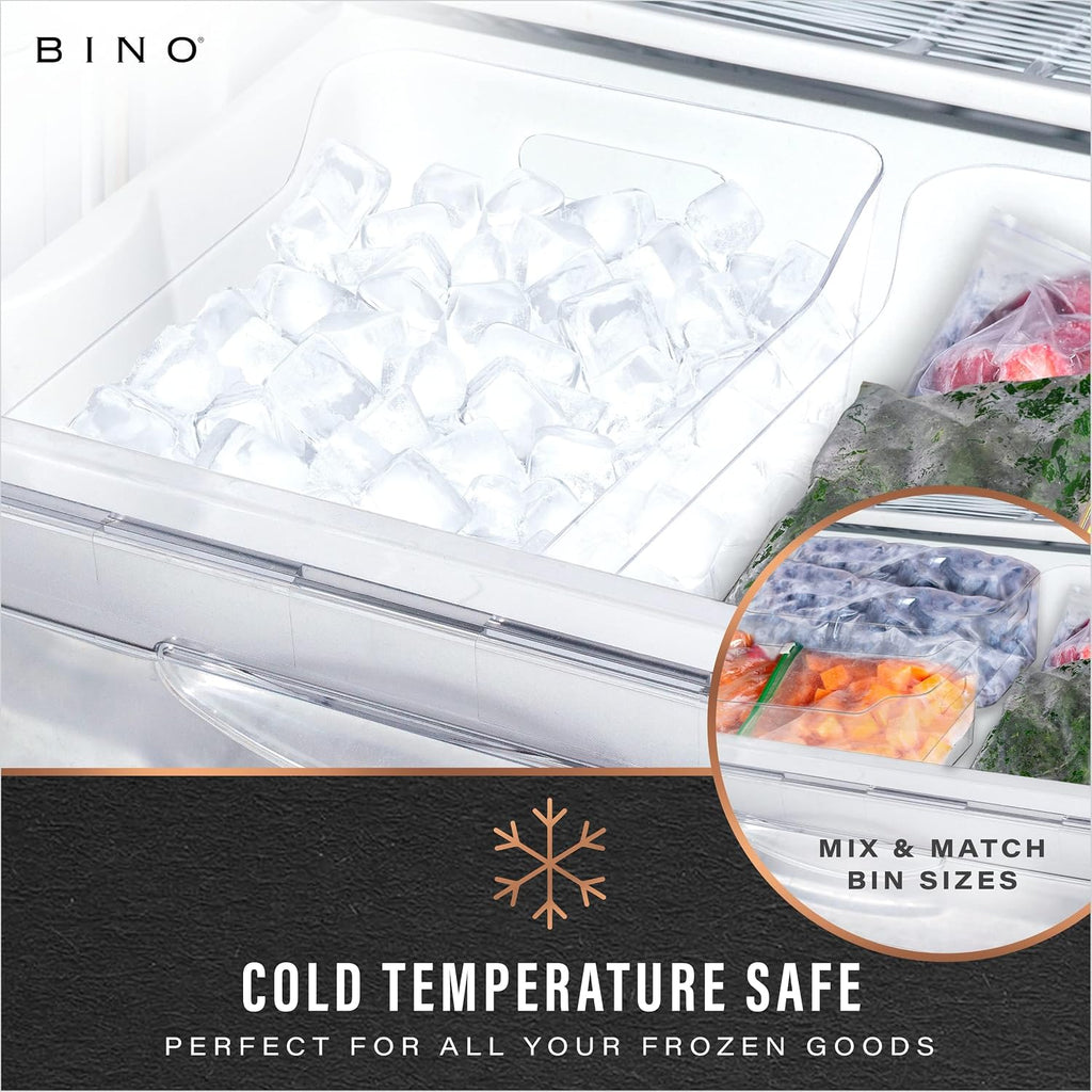 BINO | Plastic Organizer Bins, Small - 4 Pack | The SOHO Collection | Multi-Use Plastic Bin | Pantry & Freezer Organizer Bin | Storage Containers | Bins for Home & Kitchen Org - view 6