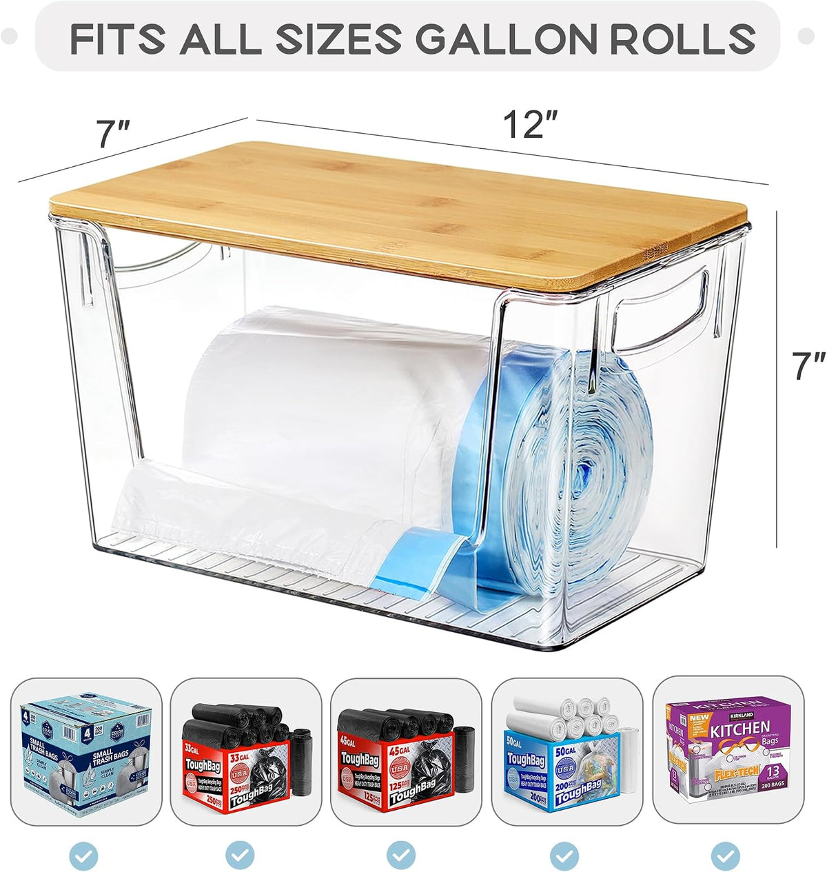 Pantry Organizers Storage, 2 Pack Large Clear Storage Bins for Onion, Potato, Garlic, Canned Food, Organizer Bins for Under Sink, Kitchen, Countertop, Bathroom - view 2