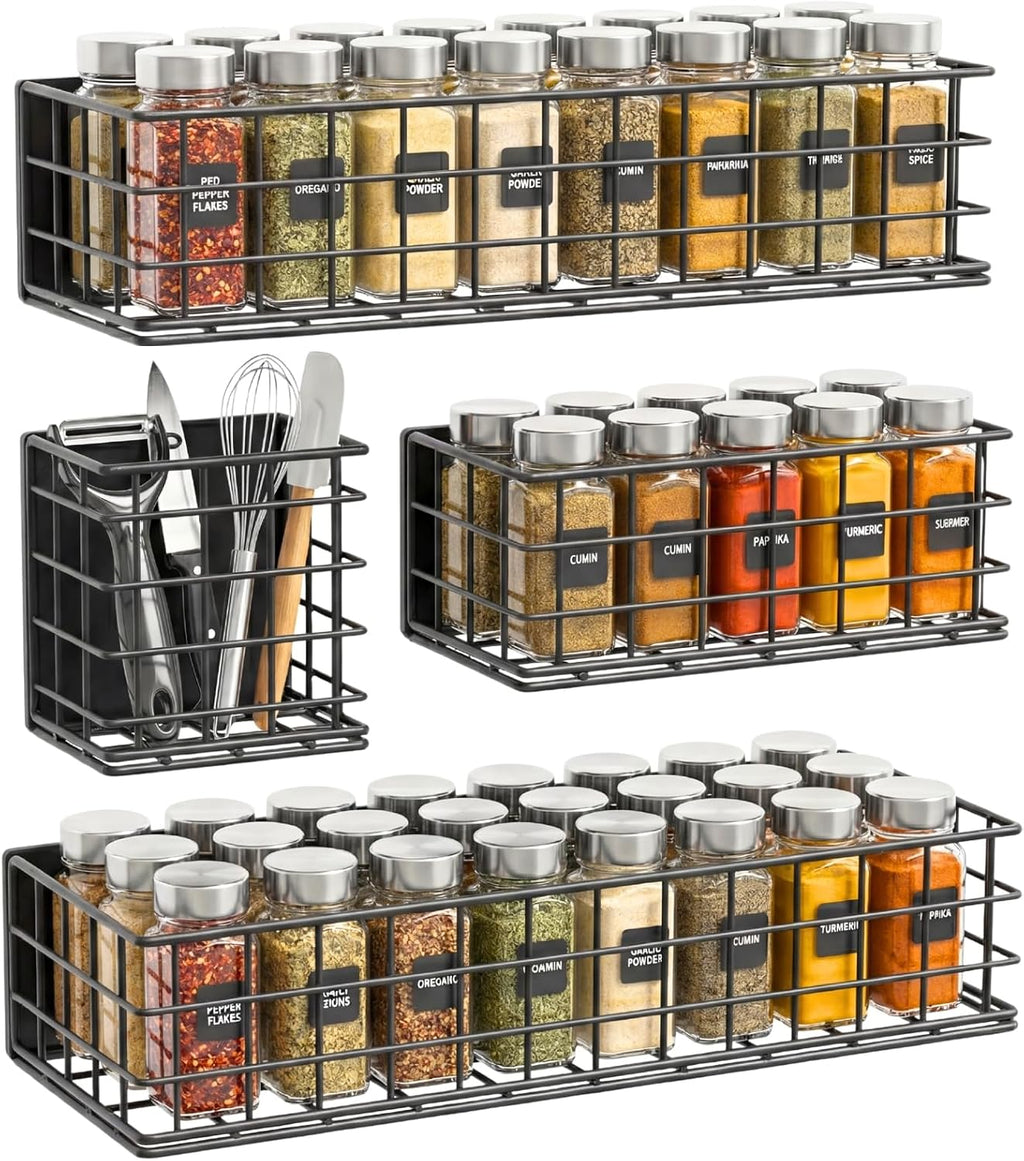 Magnetic Shelf for Fridge, 2 Pack Seasoning Organizer with Strong Magnets for Kitchen Storage Organization, Moveable Magnetic Spice Rack for Refrigerator, Whiteboard, Kitchen Counter, Cabinet - view 8