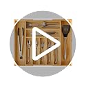Large Expandable Kitchen Silverware Utensils Drawer Organizer, 2.5" Extra High Adjustable Drawer Divider with Curved Grooves, Bamboo Wood Cutlery Tray Flatware Holder - view 7