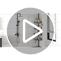 Corner Shower Caddy Tension Pole, 30% Thicker Wire Frame, Black - view 7
