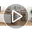Fruit Basket with Wooden Lid for Kitchen, 5-Tier Stackable Wire Fruit Vegetable Storage Basket Organizer Stand on Wheel, Produce Basket Potato Onion Storage Bins Rack Cart for Pantry - view 7
