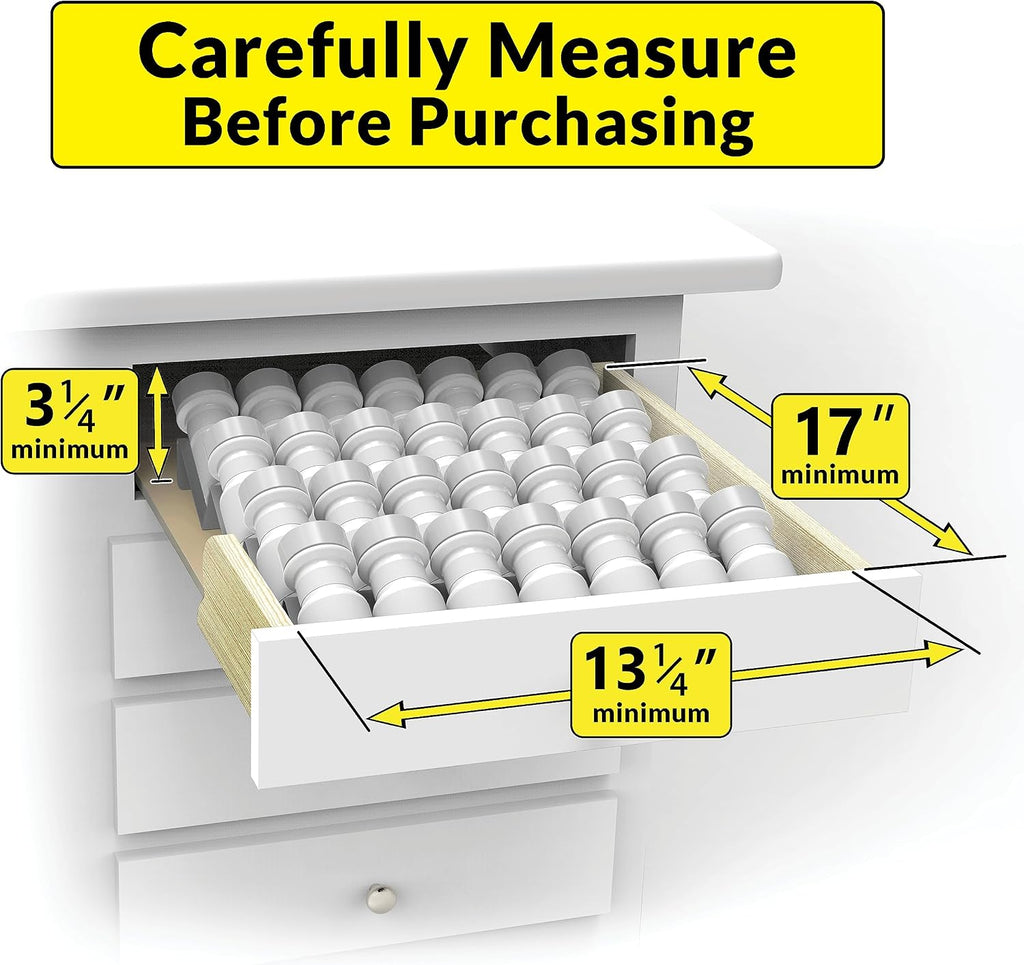 Spice Drawer Organizer - Heavy Gauge Steel 4 Tier Rack - Drawer Insert Tray for Jars, Herbs and Seasoning - Kitchen Cabinet Storage - Silver Metallic, Large - view 5
