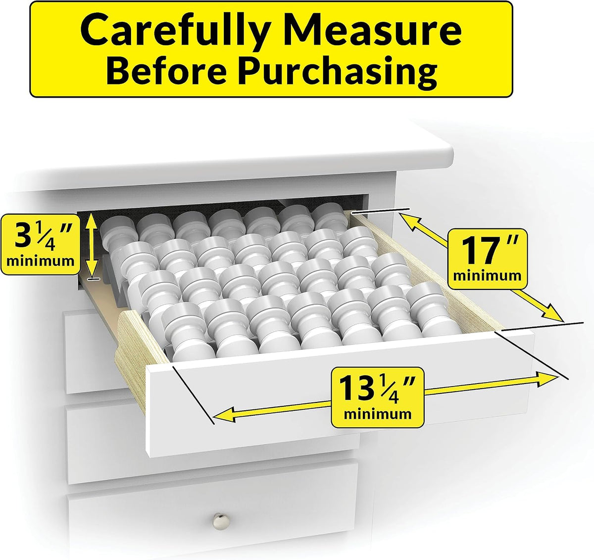 Spice Drawer Organizer - Heavy Gauge Steel 4 Tier Rack - Drawer Insert Tray for Jars, Herbs and Seasoning - Kitchen Cabinet Storage - Silver Metallic, Large - view 5