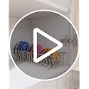 2Pack tumbler lid organizer,lid holders inside cabinet,mason jar lid organizer,Inner Tumbler Lid Storage Rack in Drawer,3 Compartments, 304 Stainless Steel, Durable Non-Rusting - view 6