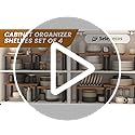 Kitchen Cabinet Organizer Shelf Set of 4, Sturdy Kitchen Counter Shelves with Metal Legs, Stackable Expandable Wood Spice Rack Pantry Cupboard Dish Mug Cup Storage Organizer Shelf, Rustic Brown - view 7