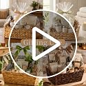 Pantry Baskets, 3 Pack Wicker Storage Baskets for Shelves, Gray - view 7