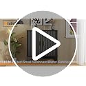 Fluted Sideboard Buffet Cabinet, 30" Wood Coffee Bar Cabinet, Black - view 7