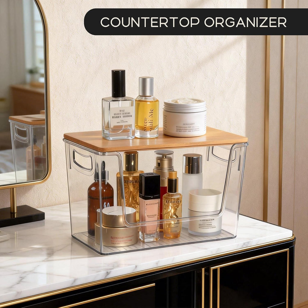 Pantry Organizers Storage, 2 Pack Large Clear Storage Bins for Onion, Potato, Garlic, Canned Food, Organizer Bins for Under Sink, Kitchen, Countertop, Bathroom - view 5