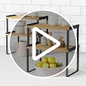 Cabinet Shelf Organizer Set of 4, Kitchen Counter Shelf Riser for Plates Dishes Cups Mugs Spices, Pantry Cupboard Cabinet Organizers and Storage Shelves Rack Insert for Countertop (Bamboo Wood) - view 7