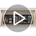 2 Pack 3 Slot Drawer Organizer with Two Adjustable Dividers - Junk Drawer Storage for Office Desk Supplies and Accessories, Black (2 Pack) - view 7