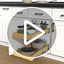 2 Tier Pull Out Cabinet Organizer, 20"W x 21"D Solid Wood Heavy-Duty Base Bottom Assembly Slide out Drawer Shel Cabinet Organization for Kitchen, Pantry, Bathroom - view 7