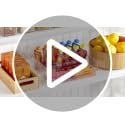 Plastic Food Storage Bin Organizer with 3 Compartments for Kitchen Cabinet, Pantry, Shelf, Drawer, Fridge, Freezer Organization - Holds Snack Bars - Ligne Collection - 4 Pack - Clear - view 5