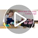 Large Wearable Cleaning Caddy Bag with Handles, Blue Green - view 7