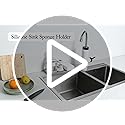 Silicone Kitchen Sink Organizer Tray for Multiple Usage,Eco-Friendly Sponges Holder for Kitchen Bathroom Counter or Sink,Dish Soap Dispenser,Scrubber,Bottle,Cup (Tapioca, 10"×5.3") - view 7